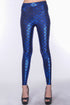 Sexy Blue Metallic Scales Leggings